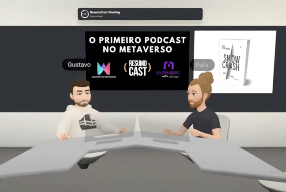 Um podcast foi transmitido ao vivo pela primeira vez direto do metaverso